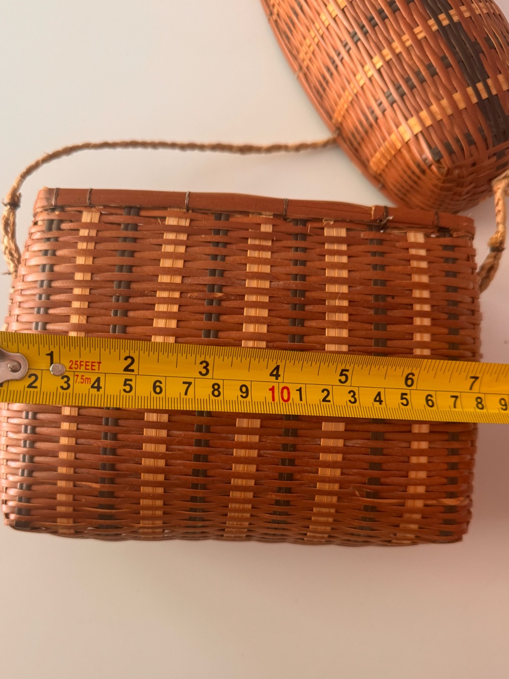 Vintage Basket Crossbody Bag in Natural Brown - Picture 6 of 6